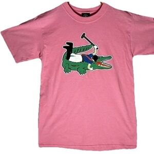 Flip the Bird Entertainment T-Shirt Size M Pink Alligator Golf Shaka At Ya Boy!